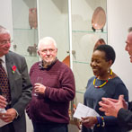 The opening of the retrospective exhibition of work by Siddig El Nigoumi and the launch of Alan Windsor’s book about Nigoumi with Magdelena Odundo