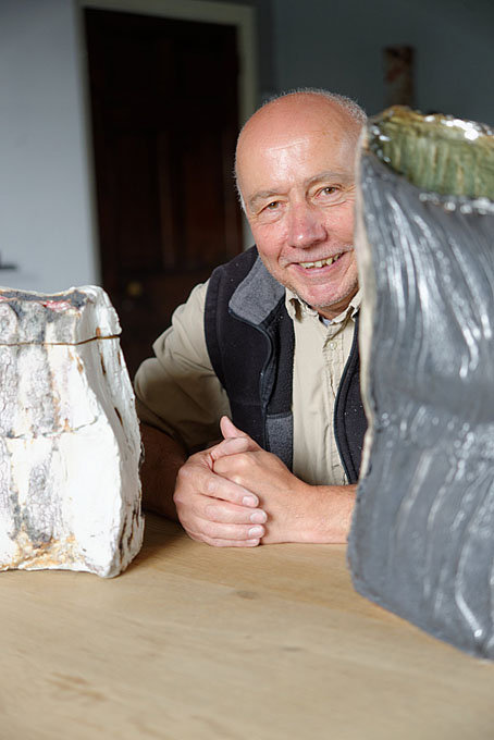 Margaret and Eddie Curtis working together in their studio in Co. Durham