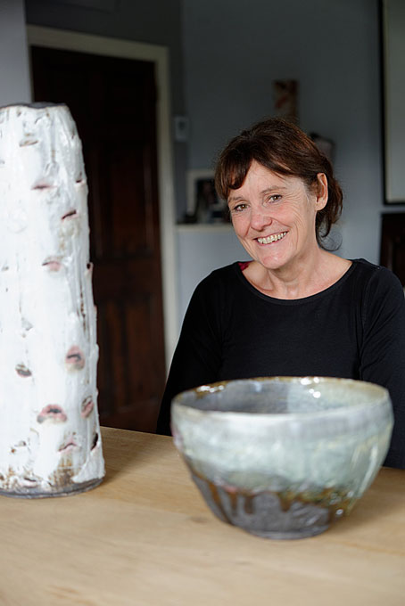 Margaret and Eddie Curtis working together in their studio in Co. Durham