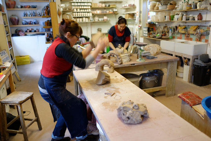 Lisa Hammond in her studio at Maze Hill, London - 2014
