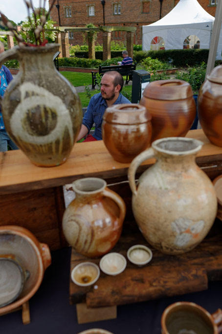 Earth and Fire, Rufford Abbey 2014. Darren Ellis at his stand