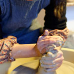 Akiko Hirai - with her apprentice Yasuko Tang. London 2014. In Akiko’s studio in North London.