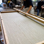 A visit to the Awagami Paper Factory in Awayamakawa, Shikoku Island. Paper is made in the traditional way using very little mechanisation
