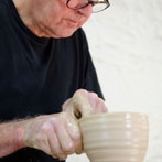 Jim Malone in 2013 - throwing a Chawan