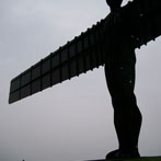 Northumberland, The Angel of the North by Anthony Gormley - in the rain