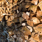 Kigbeare Kiln Project - Wood stacked in preparation for the first fireing