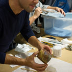 doing a demonstration Masterclass in Kintsugi with Lisa Hammond