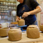 Lisa Hammond in her studio at Maze Hill, London - 2014