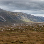 The valley between Cranstackie and Cnoc a’Mhadaidh