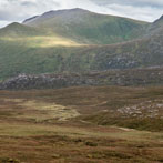 The valley between Cranstackie and Cnoc a’Mhadaidh