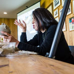 Midori Takaki demonstrating at OCF 18