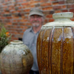Earth and Fire, Rufford Abbey 2014. Mike Dodd at his stand