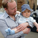 Earth and Fire, Rufford Abbey 2014. James Hake with his son Joseph