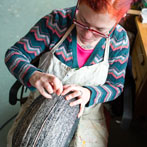 Ruth Waller of Waller Hewett, textile artists