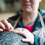 Ruth Waller of Waller Hewett, textile artists