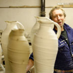 Stephen Parry 2013 - Stephen with some of his drying jugs