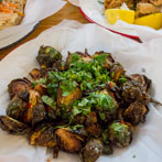 Some of the tasty food we ate - Crispy Brussels Sprouts