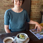 Some of the tasty food we ate - cereal, with an avocado on top!
