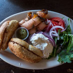 Some of the tasty food we ate - bagels and lox