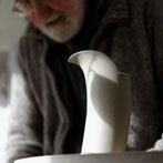 Walter Keeler in his studio at Penallt, 2014